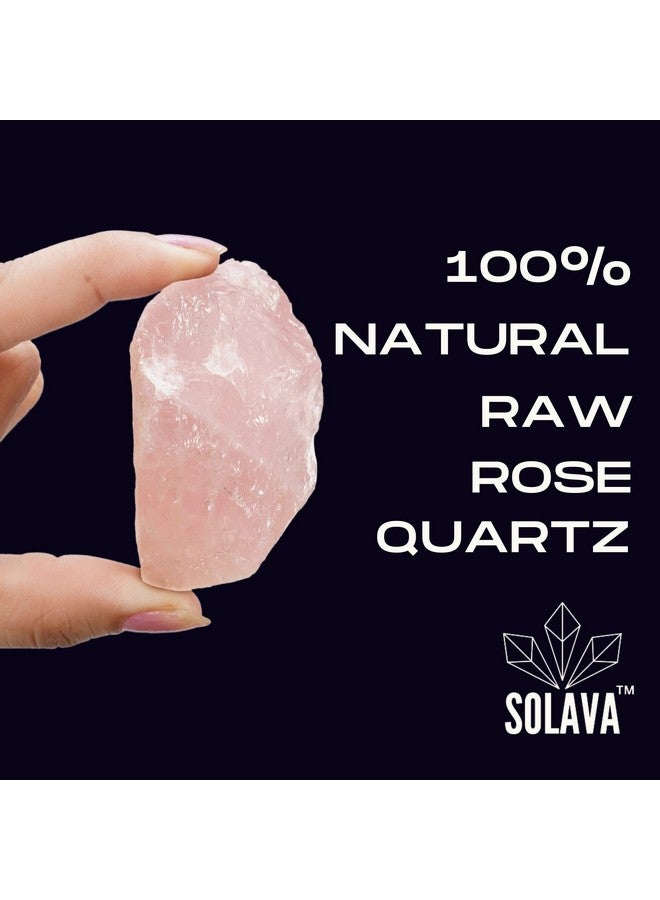 SOLAVA Natural Rose Quartz Crystal Raw Stone for Love, Health, Reiki Healing, Manifestation, and Meditation - Certified Original Rose Quartz Crystal Stones- 200 gm - Image 5