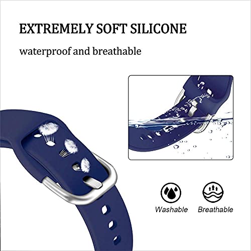 HUMBLE Silicone 19mm Replacement Band Strap with Metal Buckle Compatible with Noise Colorfit Pro 2, Storm Smart Watch & Watches with 19mm Lugs (Navy Blue) - Image 3