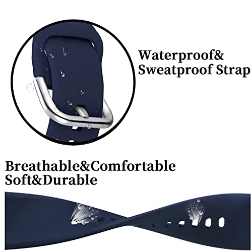 HUMBLE Silicone 19mm Replacement Band Strap with Metal Buckle Compatible with Noise Colorfit Pro 2, Storm Smart Watch & Watches with 19mm Lugs (Navy Blue) - Image 2