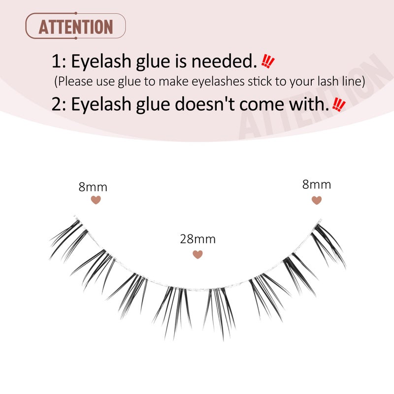 Onlyall Bottom Eyelashes False Lower Lashes Fake 7 Pairs Bottom-9 - Image 2