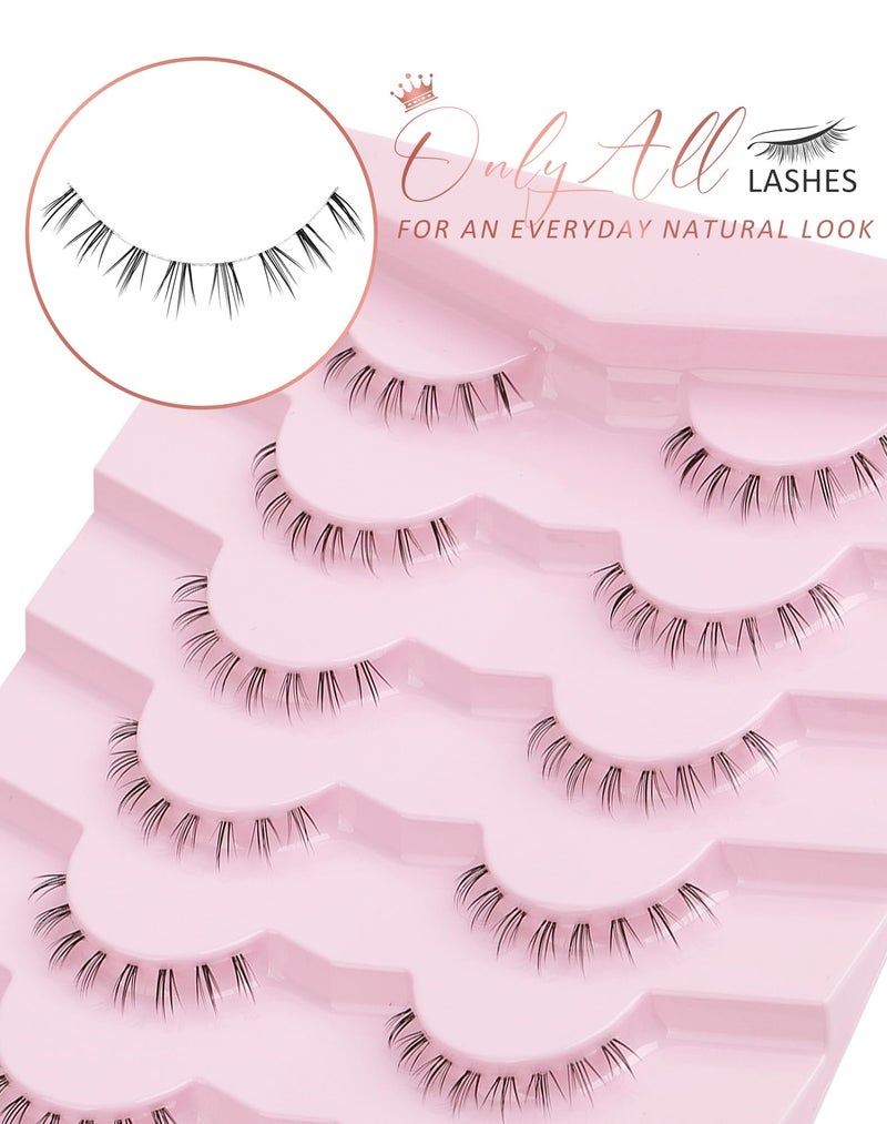 Onlyall Bottom Eyelashes False Lower Lashes Fake 7 Pairs Bottom-9 - Image 5