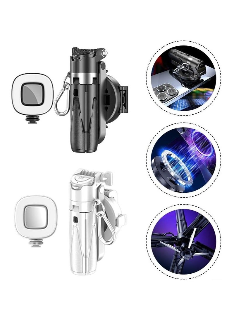 Magnetic Selfie-Stick Tripod  Extendable Phone Tripod with Remote Control & Fill Light Portable Design Universal Compatibility - Image 2
