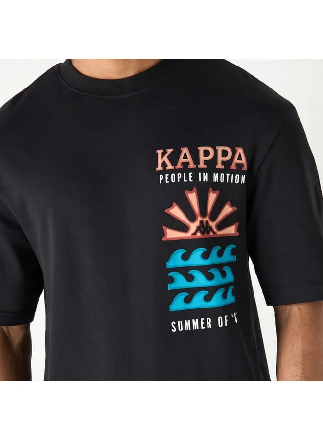 كابا Kappa Graphic Print T-shirt with Short Sleeves