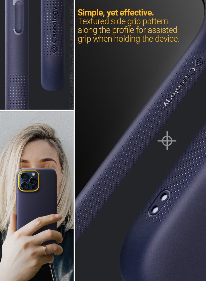 Caseology Nano Pop Mag iPhone 15 Pro MAX MagSafe Case Cover Mil Grade - Blueberry Navy - Image 4