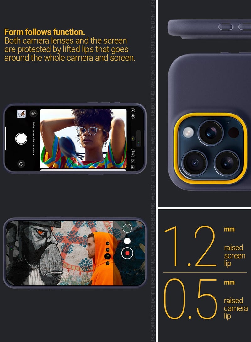 Caseology Nano Pop Mag iPhone 15 Pro MAX MagSafe Case Cover Mil Grade - Blueberry Navy - Image 5