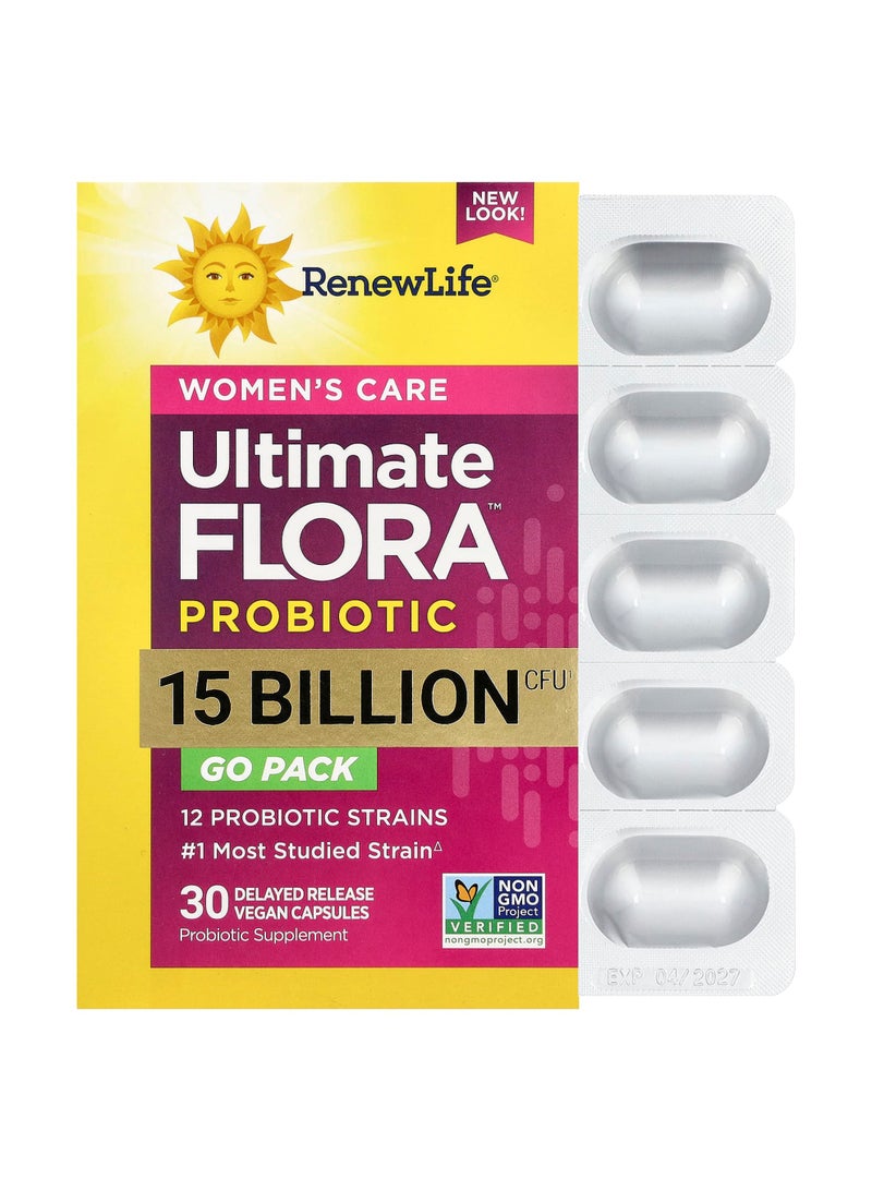 Women's Care, Ultimate Flora™ Probiotic, 15 Billion CFU, 30 Delayed Release Vegan Capsules