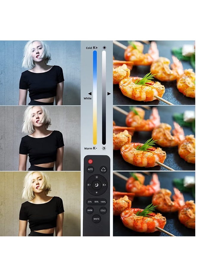 Studio Photography Lighting Kit with 2 Pcs 380W 3 Colors Remote LED Bulbs,SoftBoxes and Carry Bag for Video Recording, Portraits Shooting - Image 3