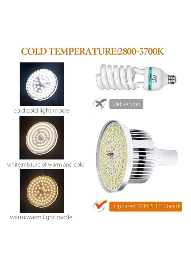 Studio Photography Lighting Kit with 2 Pcs 380W 3 Colors Remote LED Bulbs,SoftBoxes and Carry Bag for Video Recording, Portraits Shooting - Image 4