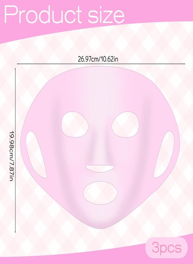 Zelphvt 3 Pack Reusable Silicone Face Mask Holder Face Mask Cover for Sheet Masks Wet Locking Avoid Evaporation Skincare Beauty Tool - Image 2