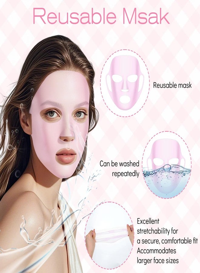 Zelphvt 3 Pack Reusable Silicone Face Mask Holder Face Mask Cover for Sheet Masks Wet Locking Avoid Evaporation Skincare Beauty Tool - Image 3