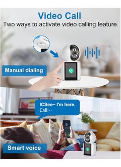 FARROBIZZ 2K Two-Way Video Calling Indoor Camera with 2.8-Inch IPS Screen, Baby/Elder/Dog/Pet Camera with Phone App, Smart Voice & One-Button Call, Human/Sound/Crying Detection, Color/IR Night Vision  - Image 3