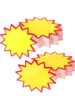 KASTWAVE 100 Pcs Retail Sale Signs, Starburst Signs Sale Tags 1.97x2.75" Blank Star Retail Sale Stickers, Burst Merchandise Pricing Tags, Retail Store Price Label, Marking Tags, Sale Display Signs for Store  - Image 3