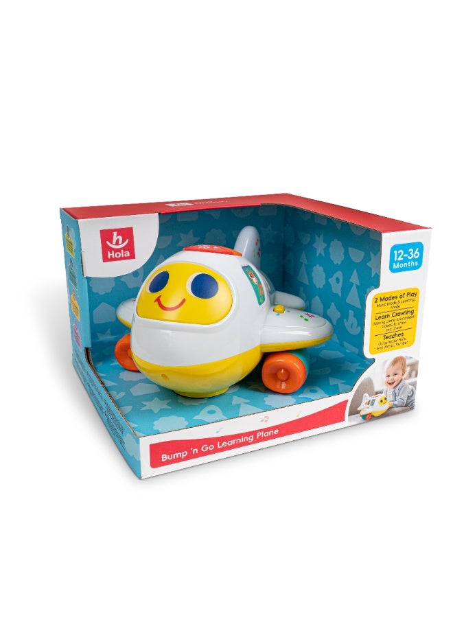 Hola Bump 'n Go Learning Plane for Toddlers 12+ Months | Musical Airplane Toy with Lights, Sounds & ABC/123 Modes | Educational Motor Skills Development - Image 5