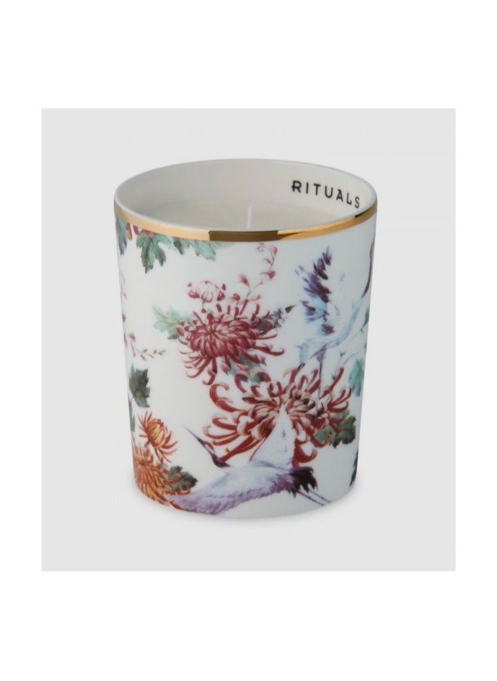 RITUALS Private Collection Luxury Candle Holder - Tropical Cranes Porcelain Candle Holder 