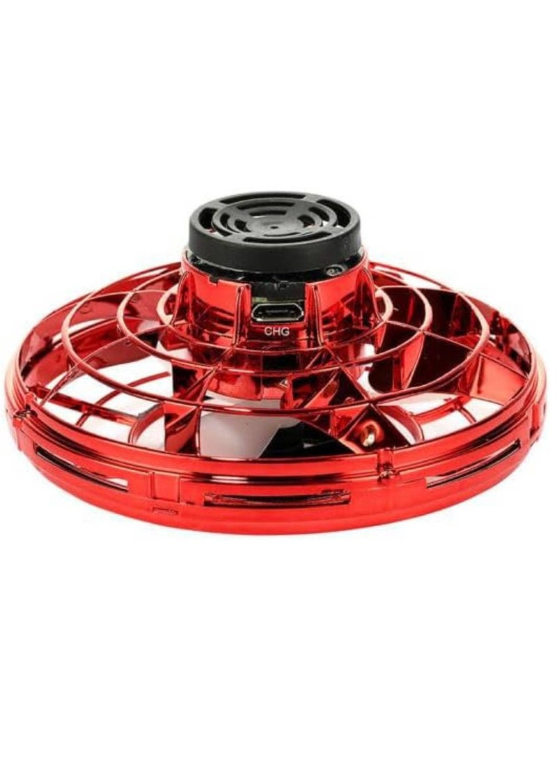 Scrolls Flying Spinner, Flying Fidget Spinner with LED Lights, Kids Flying Spinner with USB Rechargeable for Fun Indoor Outdoor (Pink) - Image 1