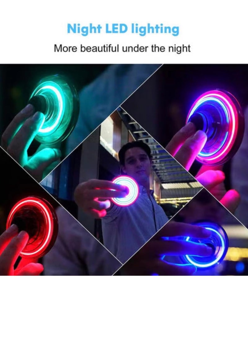 Scrolls Flying Spinner, Flying Fidget Spinner with LED Lights, Kids Flying Spinner with USB Rechargeable for Fun Indoor Outdoor (Pink) - Image 2