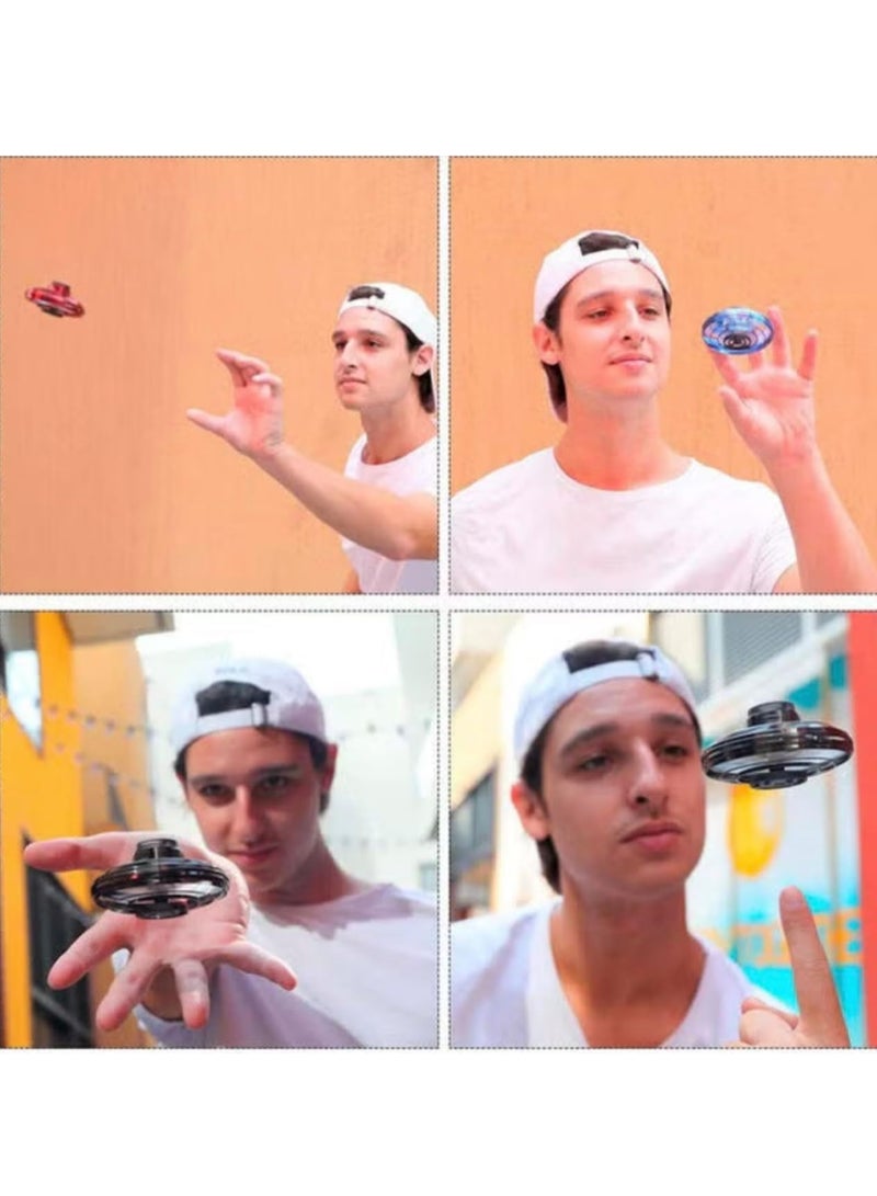 Scrolls Flying Spinner, Flying Fidget Spinner with LED Lights, Kids Flying Spinner with USB Rechargeable for Fun Indoor Outdoor (Pink) - Image 3