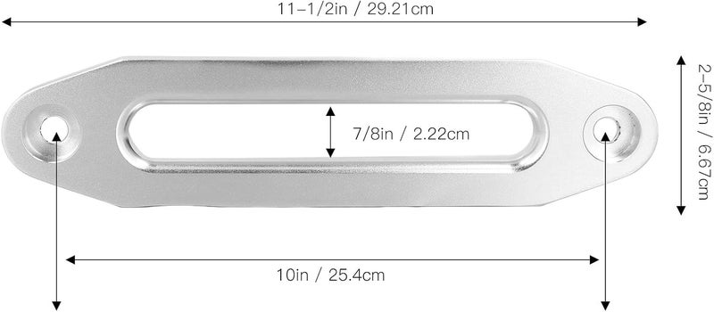 Aluminum Hawse Fairlead 10in for 8000-15000lb Winch, Synthetic Rope Compatible Anti - Binding Winch Fairlead with Smooth Edges for ATV UTV Side by Side (Silver) - Image 2