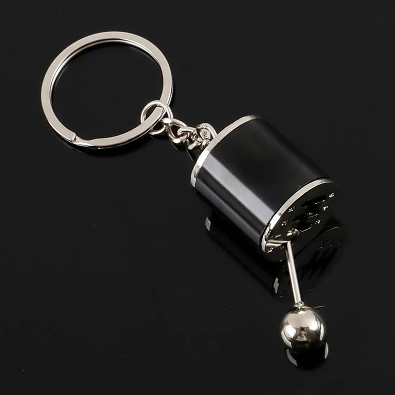 N/P NP 2 PCS Car Shifter Keyring - Creative Auto Gear Shifter Model Keychain for Car Decor, Black and White - Image 4
