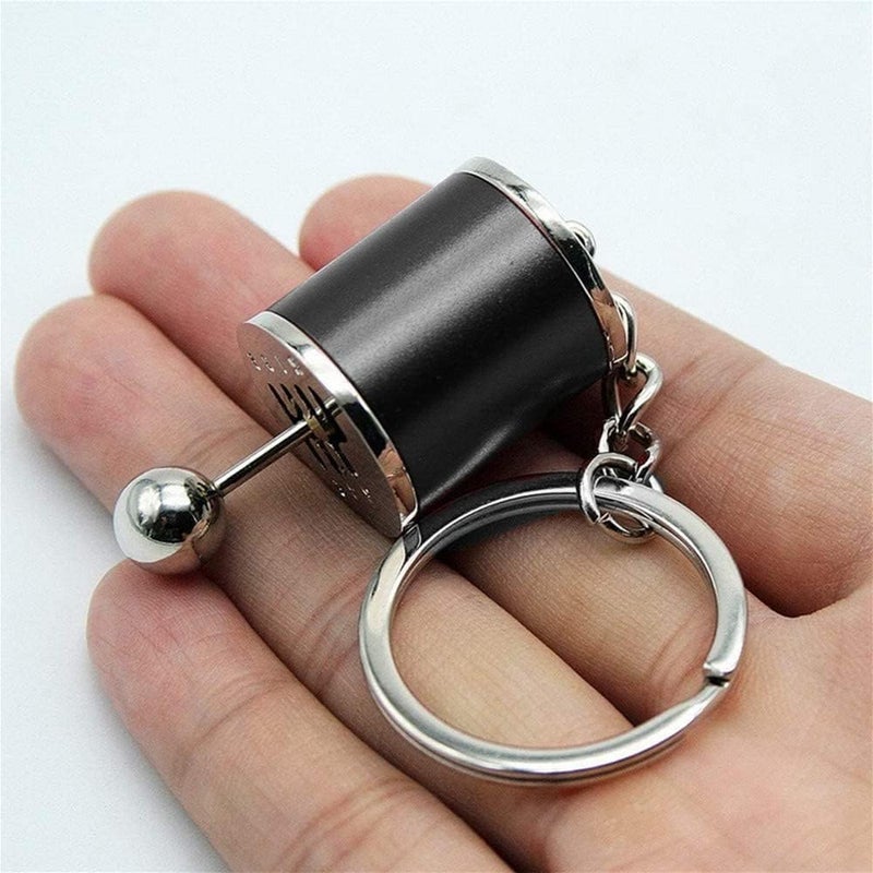 N/P NP 2 PCS Car Shifter Keyring - Creative Auto Gear Shifter Model Keychain for Car Decor, Black and White - Image 5