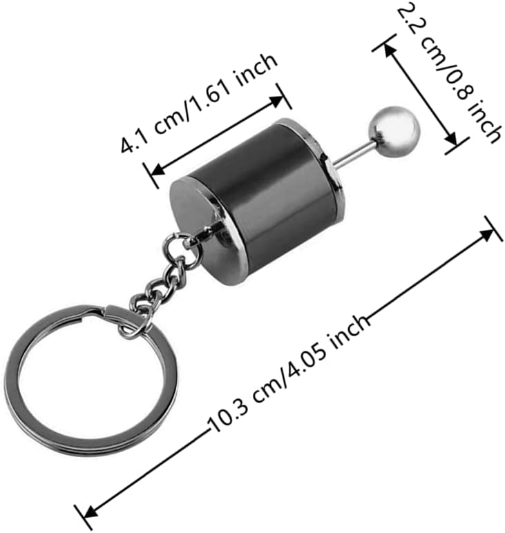 N/P NP 2 PCS Car Shifter Keyring - Creative Auto Gear Shifter Model Keychain for Car Decor, Black and White - Image 2
