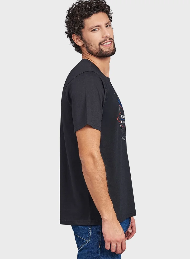 bhpoloclub Graphic Print Crew Neck T-Shirt