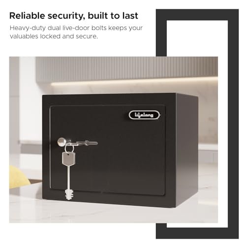Lifelong 8.6L Small Digital Safe Locker Box For Home & Office | Inbuilt LED Light | Essential Smart Home Locker for Gold, Jewellery, Cash | Tijori Box | Wardrobe Compatible, 1 Yr Warranty, Black - Image 5