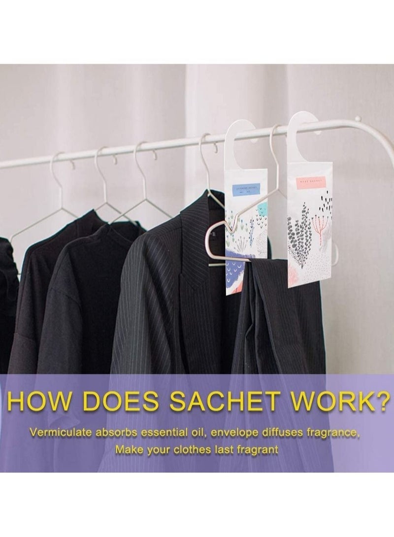 Captaintech 12 Packs Sachets for Drawers and Closets Large Hanging Sachet Bags Closet Air Fresheners Potpourri Bags Long Lasting 6 Scents Option Lavender Rose Jasmine Ocean Vanilla Lily - Image 5