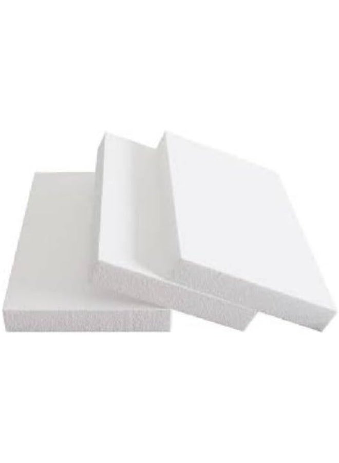 كرافت ماجيك مجموعة من لوحين من الفوم الأبيض ستايروفوم 60×30×5 سم | صفائح بوليسترين سميكة للفن والنحت والنمذجة ومشاريع المدرسة والأعمال اليدوية - Image 1