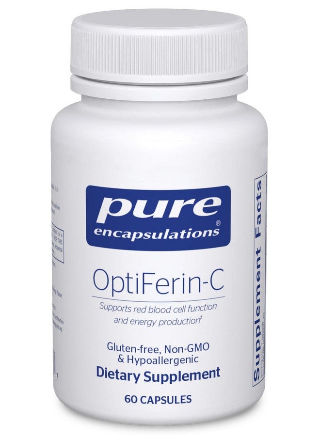 Pure Encapsulations OptiFerin-C - for Red Blood Cells & Energy - Iron Absorption Support - Energy Supplement* - Vitamin C Enriched - Gluten Free & Non-GMO - 60 Capsules - Image 1