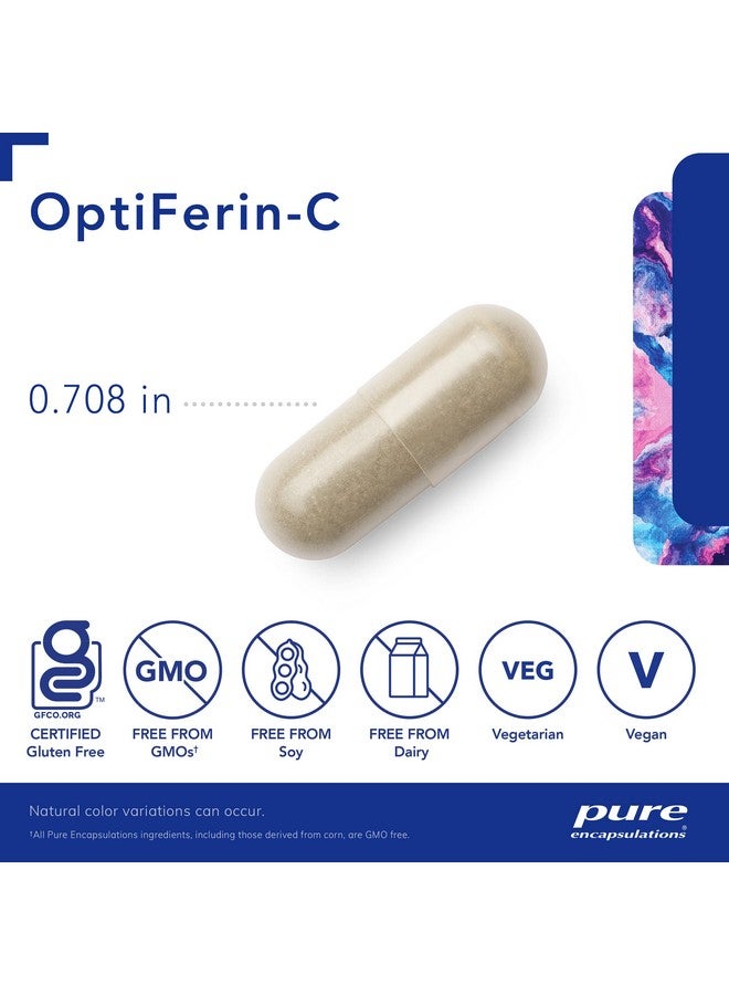 Pure Encapsulations OptiFerin-C - for Red Blood Cells & Energy - Iron Absorption Support - Energy Supplement* - Vitamin C Enriched - Gluten Free & Non-GMO - 60 Capsules - Image 3
