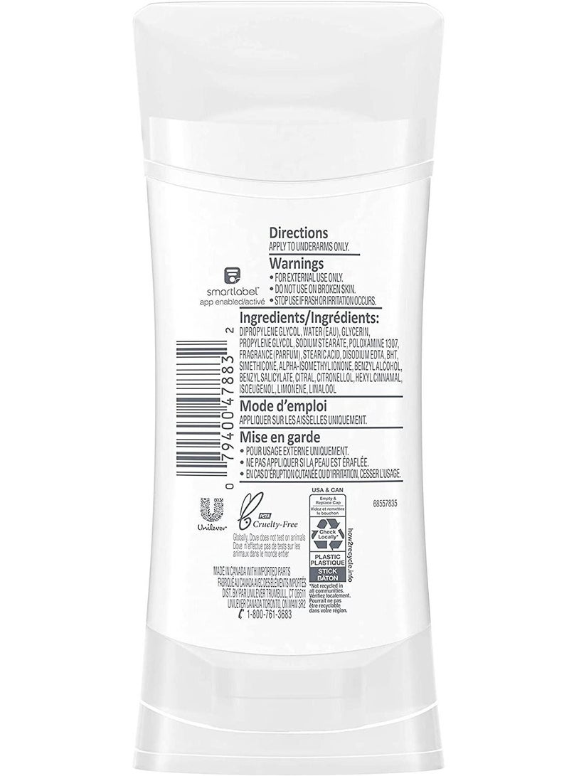 Dove 0% Aluminum Deodorant Stick Non irritating Deodorant for Underarm Care Rose Petals Kindest Aluminum Free Deodorant 2.6 oz - Image 2