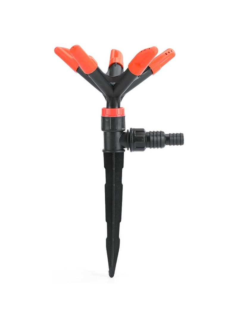 DubaiGallery 5 Arm High Pressure Rotary Sprinkler, 360 Degree Automatic Rotating Adjustable Lawn Garden Irrigation Traveling Sprinklers  - Image 2