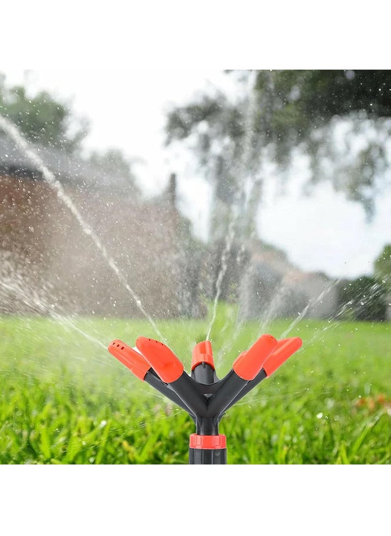 DubaiGallery 5 Arm High Pressure Rotary Sprinkler, 360 Degree Automatic Rotating Adjustable Lawn Garden Irrigation Traveling Sprinklers  - Image 3