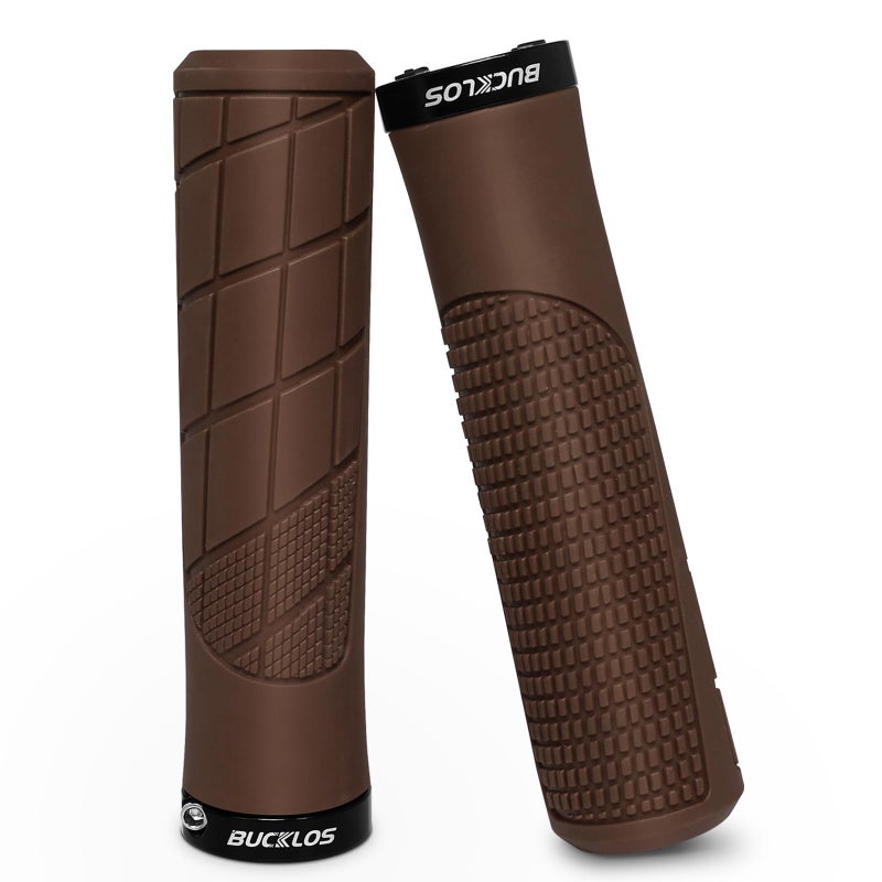 BUCKLOS Single Lock on Bike Handlebar Grips - Mountain Bike MTB Handle Bar Grips Anti-Slip Bicycle Handle bar Grips for MTB, BMX, Scooter, Beach Cruiser, Folding Bike - Image 2