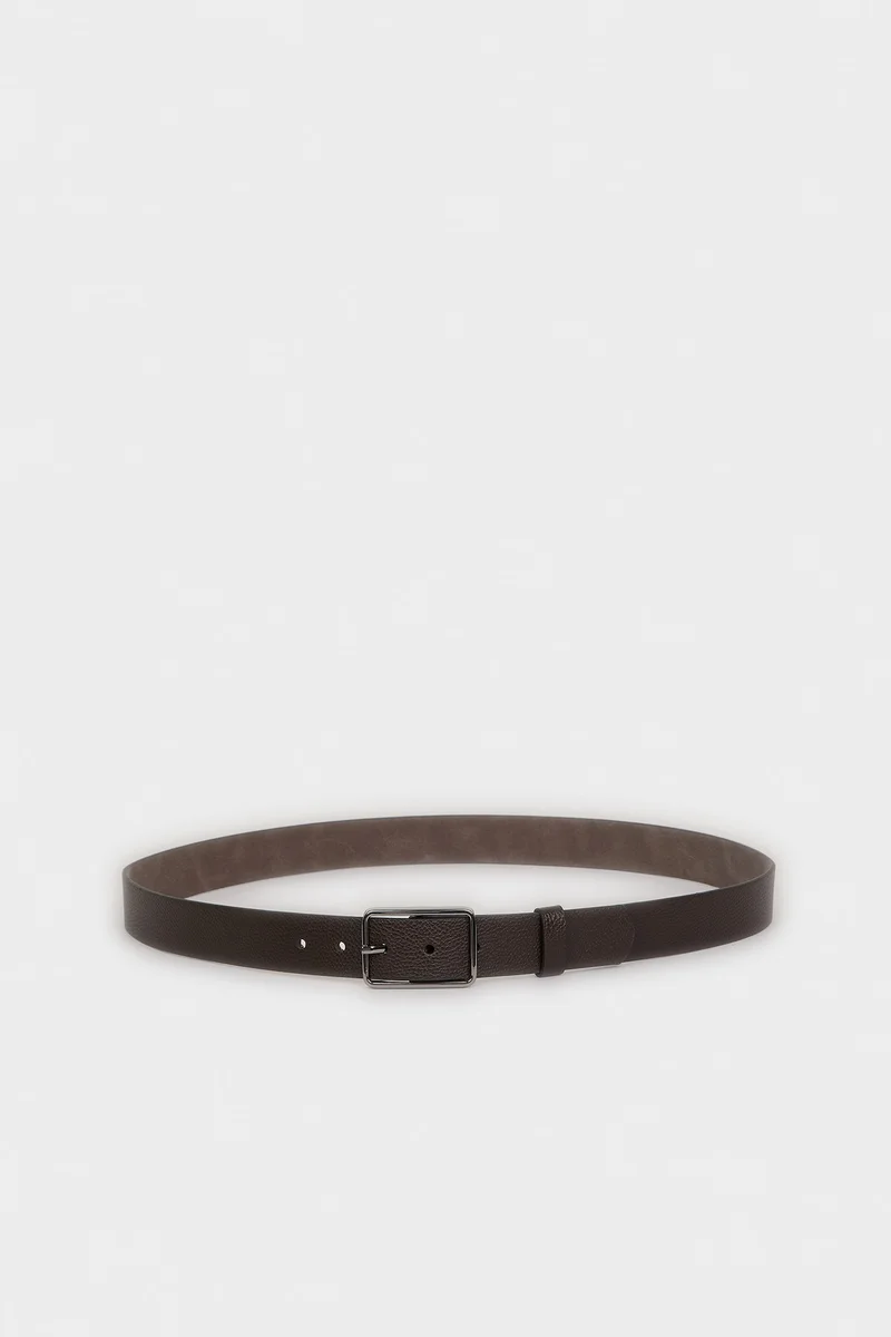 Defacto  Man Rectangle Clasp Faux Leather Jean Belt for Men | Best Price UAE