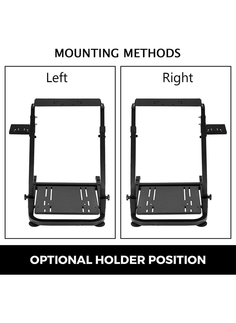 آه آه حامل عجلة قيادة السباق G29 G920، مناسب لأجهزة Logitech G27/G25/G29 و Thrustmaster T80 T150 TX F430 Gaming Wheel Stand (أسود) - Image 3