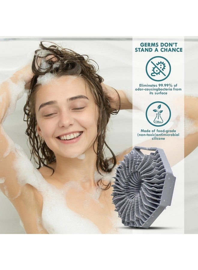 TICJUB Silicon Body Scrubber - Exfoliating Body Scrubber For Sensitive Skin, Eco Friendly Shower Scrubber For Body, Silicone Body Brush, Body Scrubber For Women, Men And Babies For Sensitive Skin - Image 3