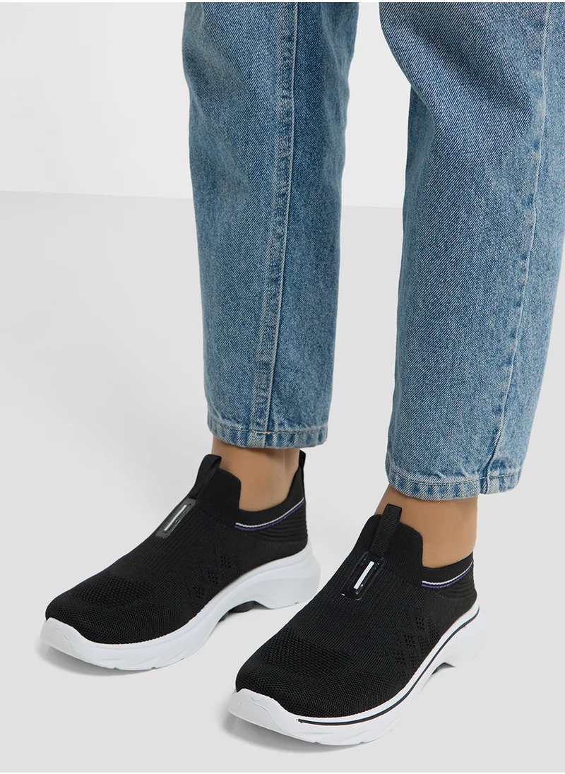 جينجر Sporty Knit Slip On Comfort Shoes