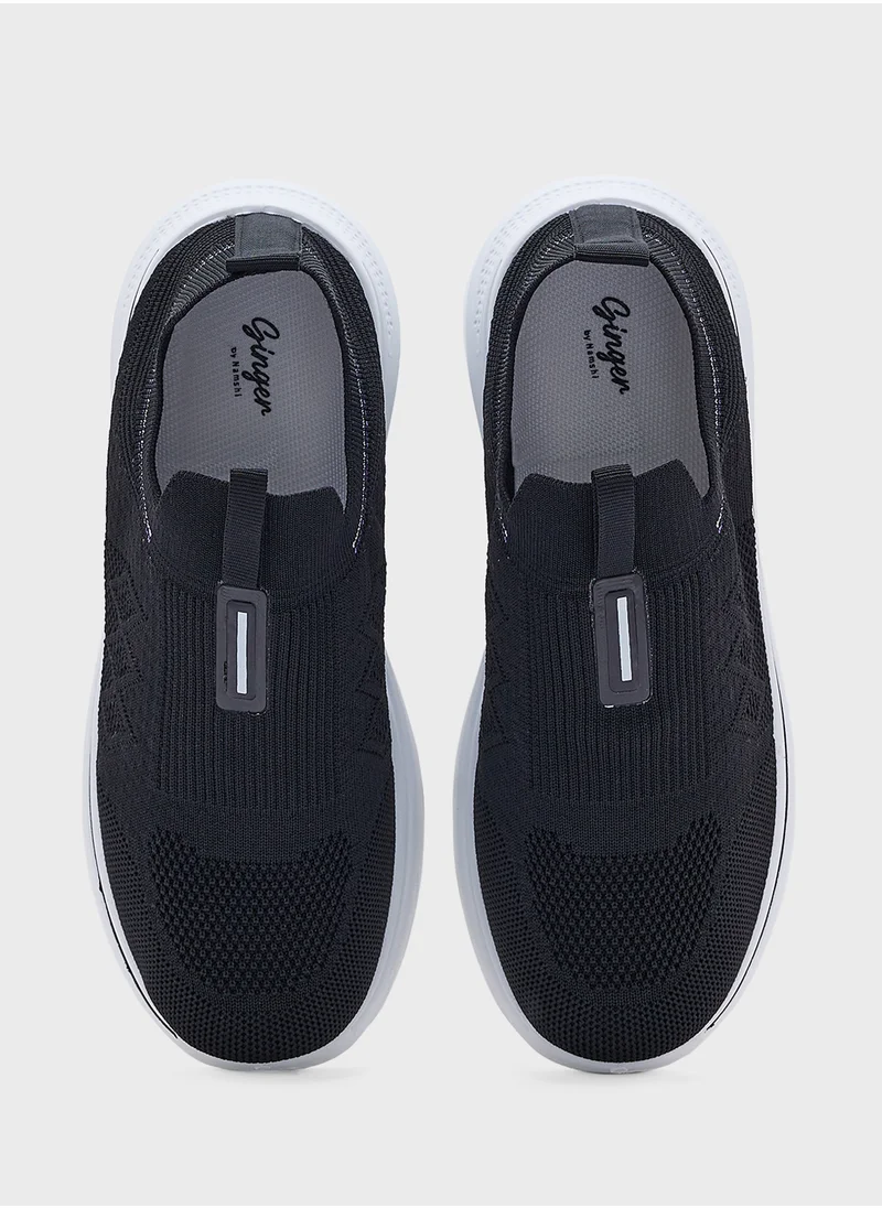 جينجر Sporty Knit Slip On Comfort Shoes