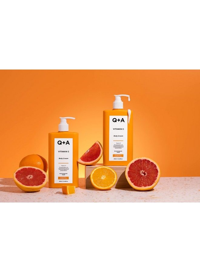 Q+A كريم فيتامين سي للجسم بمكونات تعمل على تعزيز الترطيب عن طريق عكس مكياج بشرتك وتفتيح البشرة وتوحيد لونها وتعزيز الكولاجين 250 مل - Image 5