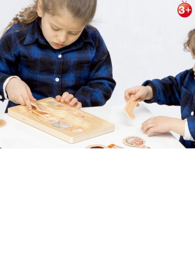 بازل تركيب الصور المقطعة من الخشب بتصميم بنية الجسم مكون من 5 طبقات - Image 3