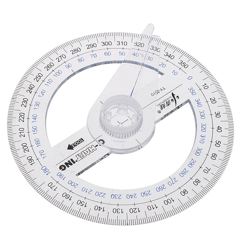 LYHLYA 360Â° Protractor Pack of 2 Protactors Plastic Protractor Math Protractors Clear Protractor Ruler Drafting Tools Circle Protractor for Geometry - Image 3