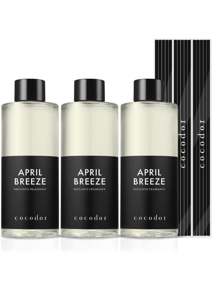 كوكودور عبوة إعادة تعبئة زيت موزّع العطر / نسيم أبريل / ‏6.7 أونصة (200 مل) / عبوة من 3 قطع - Image 1