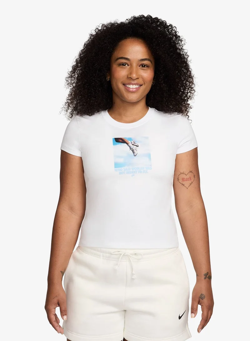 Nike WHITE Nsw Iwd Photo T-Shirt for Women | Best Price UAE