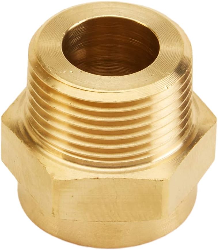 FireHoseDirect Brass Female Garden Hose Thread to 1" Male NPT Fire Hose Adapter - Image 1
