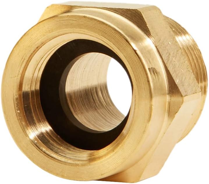 FireHoseDirect Brass Female Garden Hose Thread to 1" Male NPT Fire Hose Adapter - Image 3