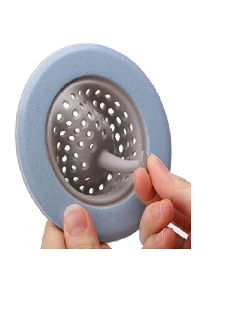 Generic Sink Plugs Drain Hair Strainer Stopper Basin Bath Bathtub Supply Kitchen Bathroom Blue  - Image 1