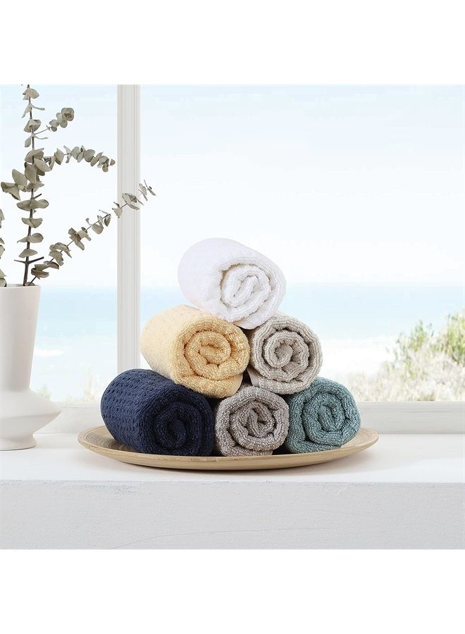 TOMMY Bahama Hand Towel Set, Highly Absorbent Cotton Bathroom Decor, Low Linting & Fade Resistant (Northern Pacific Yellow, 2 Piece) - Image 5