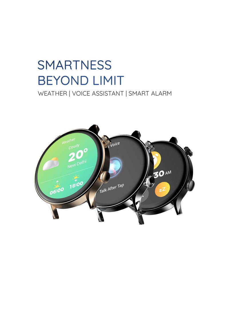 Vast 1.43" Smartwatch for Men and Women, AMOLED Display, Always On, Bright HD Display, Bluetooth Calling, Multi-Sports Modes, Health Suite, Sleep Monitor, Alarm & Notifications